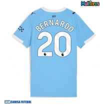 Camisa de Futebol Manchester City Bernardo Silva #20 Equipamento Principal Mulheres 2025-26 Manga Curta
